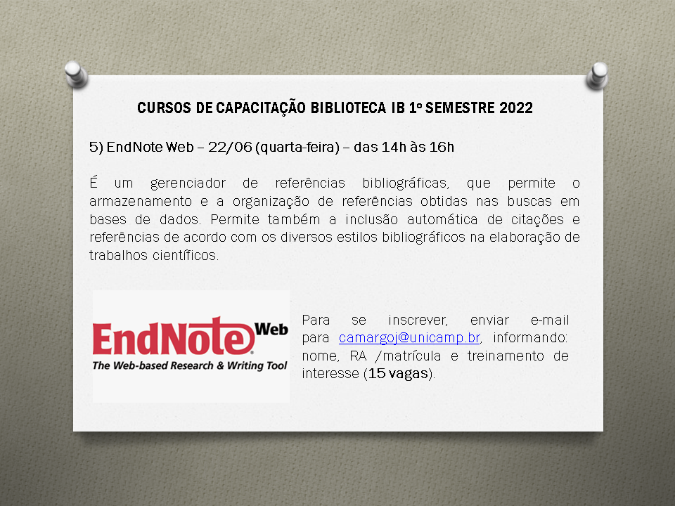 Treinamento Endnote Web