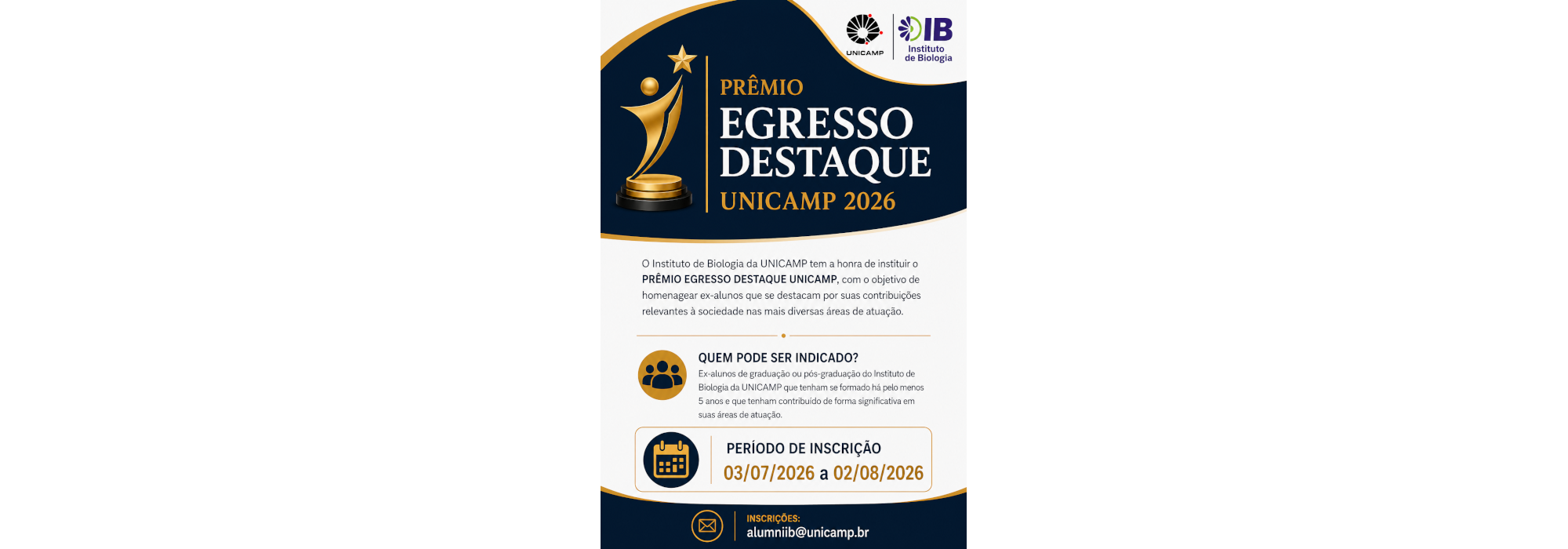 PRÊMIO EGRESSO DESTAQUE DA UNICAMP